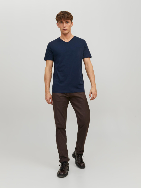 Jack & Jones Tmavě modré pánské basic tričko Jack & Jones Organic