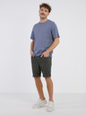 Jack & Jones Modré pánské žíhané basic tričko Jack & Jones Organic
