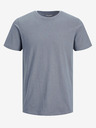 Jack & Jones Modré pánské žíhané basic tričko Jack & Jones Organic
