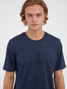 Jack & Jones Tmavě modré pánské žíhané basic tričko Jack & Jones Organic