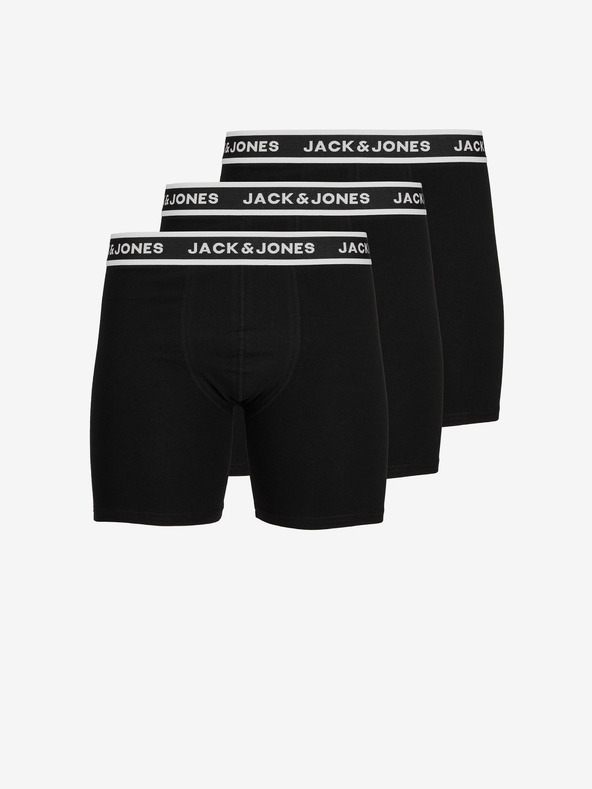 Jack & Jones Sada tří pánských boxerek v černé barvě Jack & Jones Solid