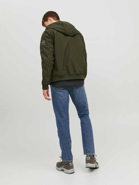 Jack & Jones Khaki pánská lehká softshellová bunda Jack & Jones Basic