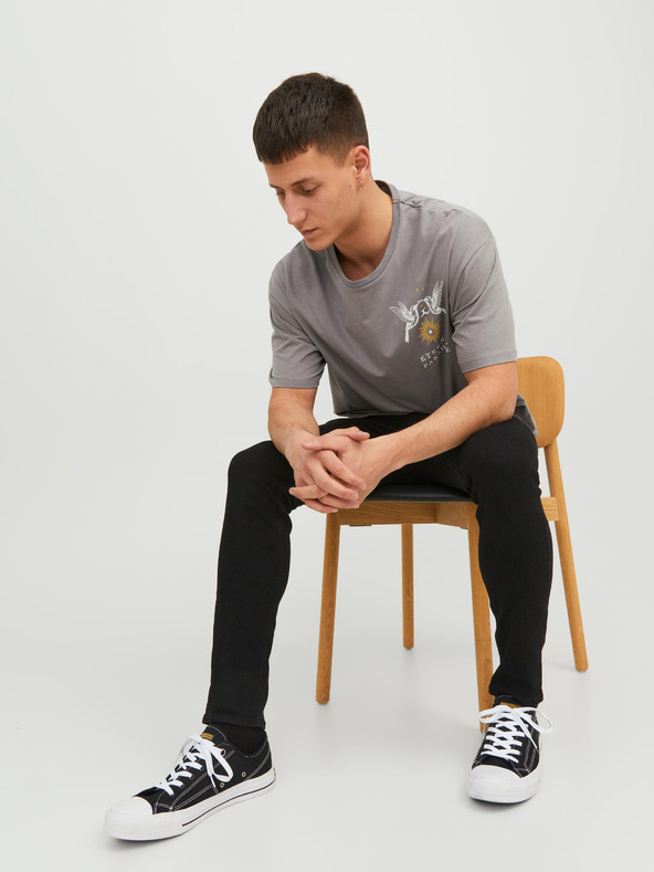 Jack & Jones Černé pánské skinny fit džíny Jack & Jones Liam
