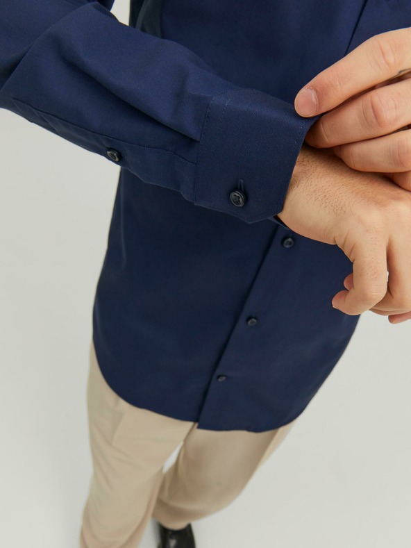 Jack & Jones Tmavě modrá pánská košile Jack & Jones Parker