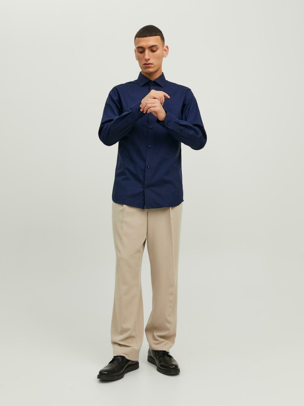 Jack & Jones Tmavě modrá pánská košile Jack & Jones Parker