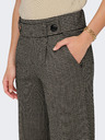 Jacqueline de Yong Černo-béžové dámské vzorované široké kalhoty JDY Geggo