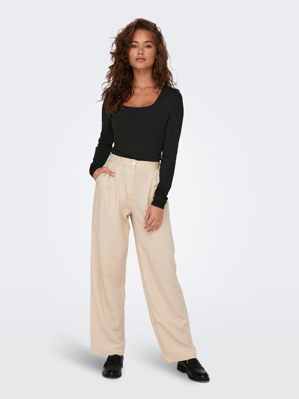 ONLY Černé dámské basic tričko s dlouhým rukávem ONLY Lea