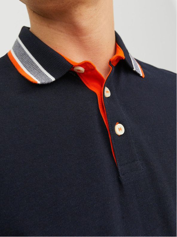 Jack & Jones Tmavě modré pánské polo tričko Jack & Jones Paulos