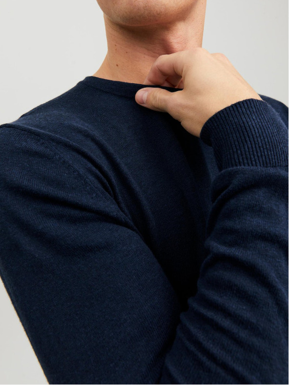 Jack & Jones Tmavě modrý pánský svetr Jack & Jones Emil