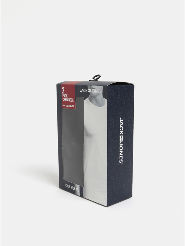 Jack & Jones Sada dvou černých pánských triček s krátkým rukávem Jack & Jones Basic