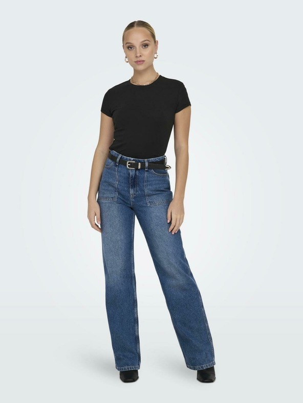 ONLY Černé dámské basic tričko ONLY Elina