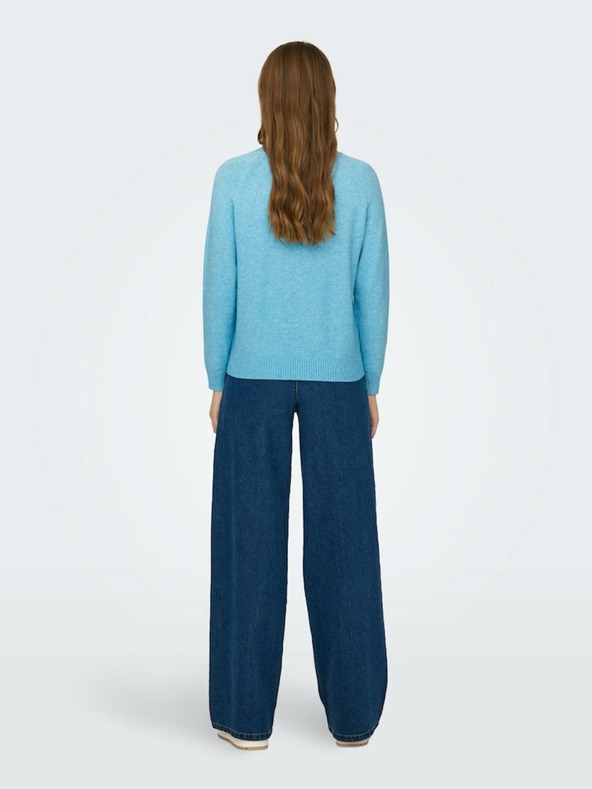 ONLY Světle modrý dámský basic svetr ONLY Lesly