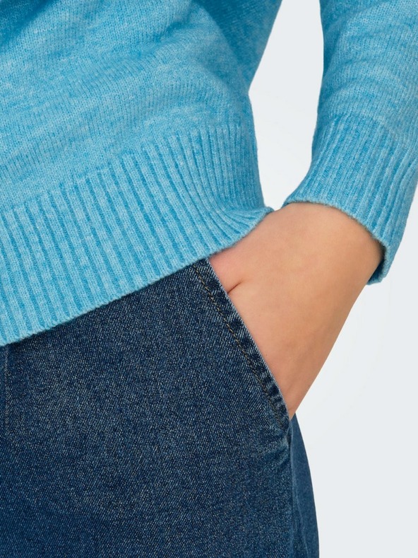 ONLY Světle modrý dámský basic svetr ONLY Lesly