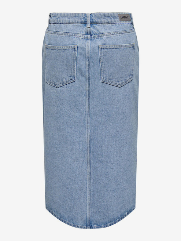 ONLY Světle modrá dámská džínová midi sukně ONLY Bianca