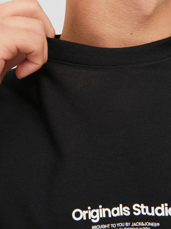 Jack & Jones Černé pánské tričko Jack & Jones Vesterbro