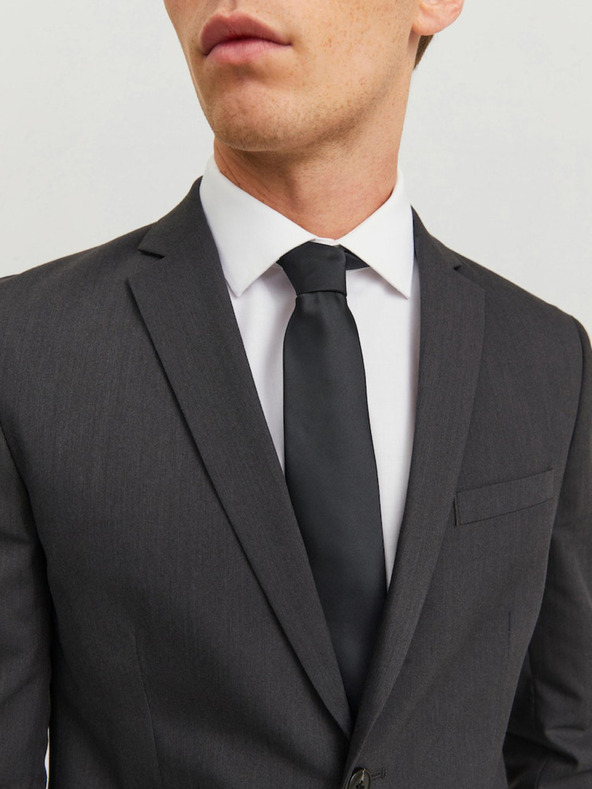 Jack & Jones Černá kravata Jack & Jones Solid