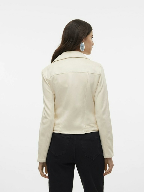 Vero Moda Krémová dámská bunda v semišové úpravě Vero Moda Jose