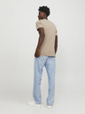 Jack & Jones Béžové pánské basic tričko Jack & Jones Organic