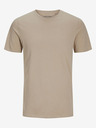 Jack & Jones Béžové pánské basic tričko Jack & Jones Organic