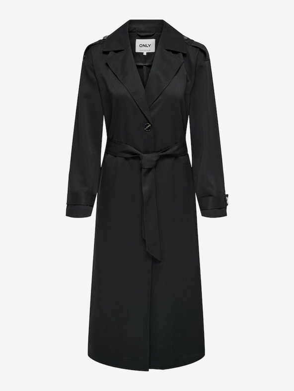 ONLY Černý dámský trenčkot ONLY Line