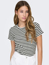 Jacqueline de Yong Černo-bílé dámské pruhované tričko JDY Solar