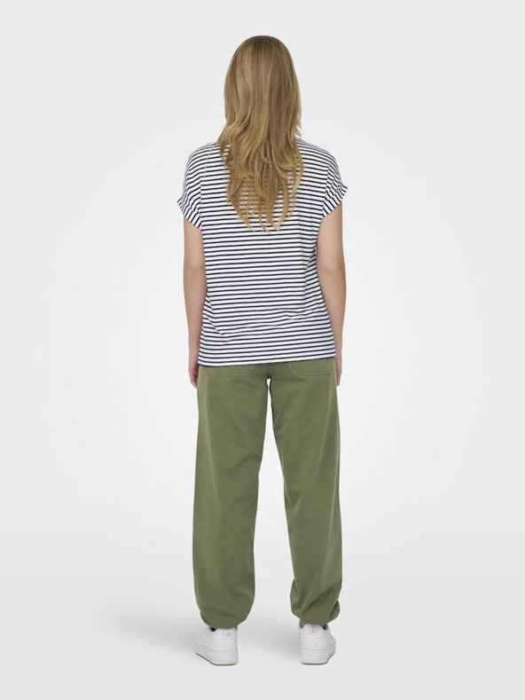 ONLY Modro-bílé dámské pruhované tričko ONLY Moster