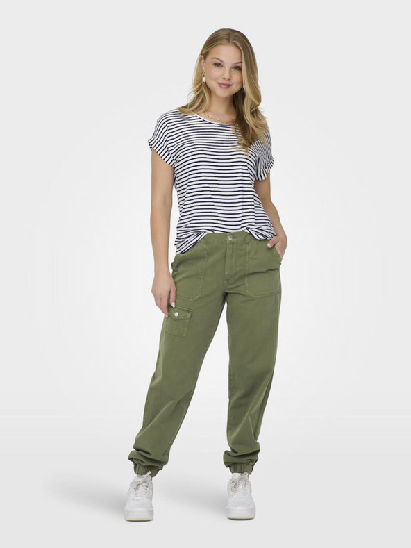 ONLY Modro-bílé dámské pruhované tričko ONLY Moster