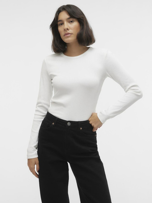 Vero Moda Bílé dámské tričko Vero Moda Chloe