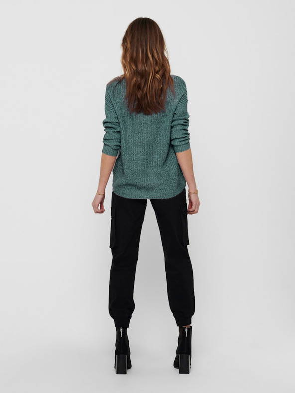 Jacqueline de Yong Zelený dámský svetr JDY New Megan