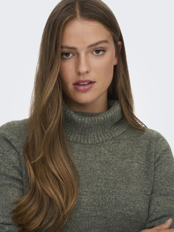 Jacqueline de Yong Khaki dámské svetrové šaty JDY Elanora