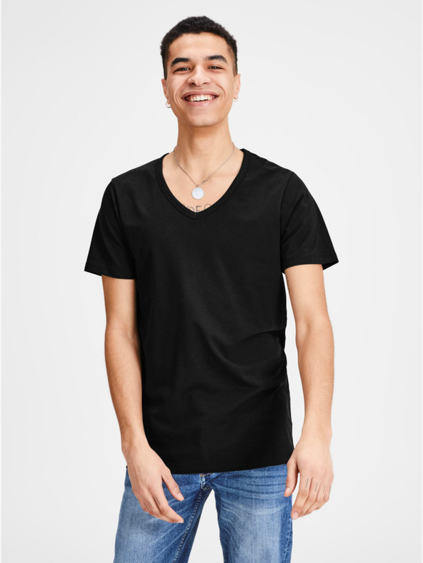 Jack & Jones Černé basic tričko Jack & Jones Basic