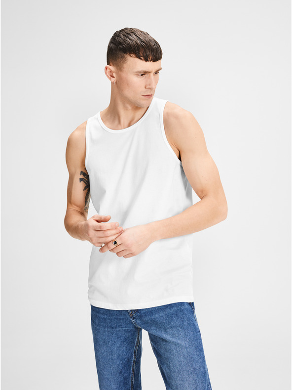 Jack & Jones Sada dvou bílých basic tílek Jack & Jones