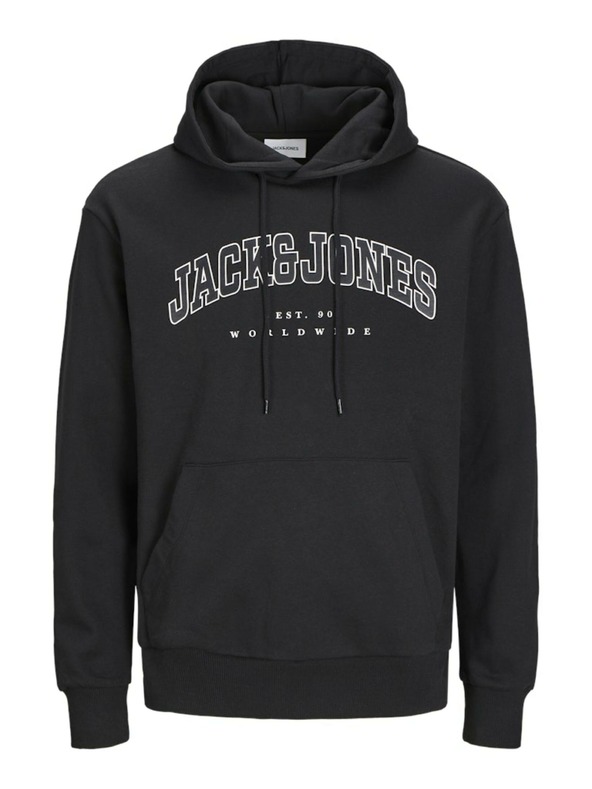 Jack & Jones Černá pánská mikina s kapucí Jack & Jones Caleb