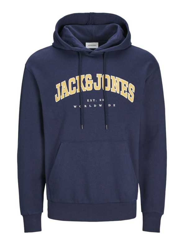 Jack & Jones Tmavě modrá pánská mikina s kapucí Jack & Jones Caleb