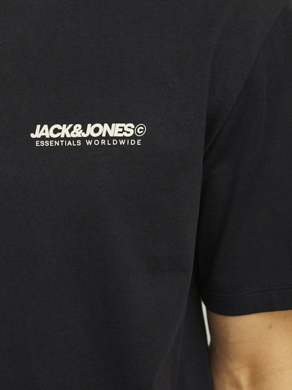Jack & Jones Černé pánské tričko Jack & Jones Legacy