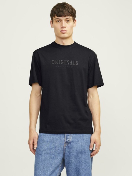 Jack & Jones Černé pánské tričko Jack & Jones Frederiks