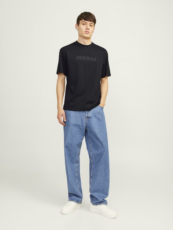 Jack & Jones Černé pánské tričko Jack & Jones Frederiks