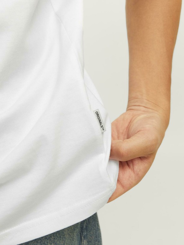 Jack & Jones Bílé pánské tričko Jack & Jones Frederiks
