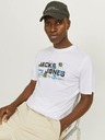 Jack & Jones Bílé pánské tričko Jack & Jones Outdoor