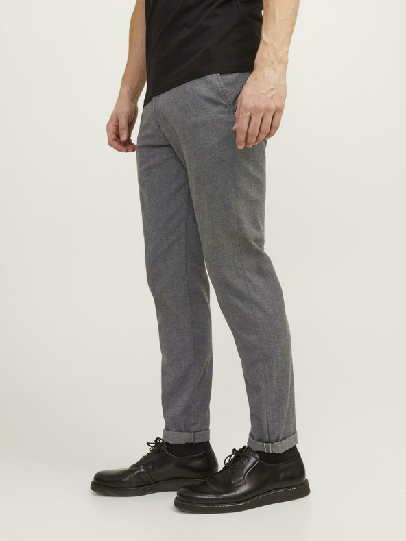 Jack & Jones Šedé pánské chino kalhoty Jack & Jones Marco