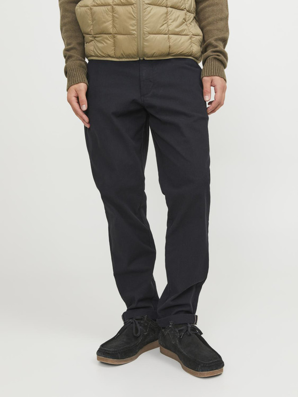 Jack & Jones Černé pánské chino kalhoty Jack & Jones Marco