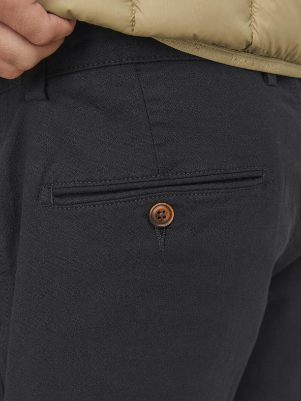 Jack & Jones Černé pánské chino kalhoty Jack & Jones Marco