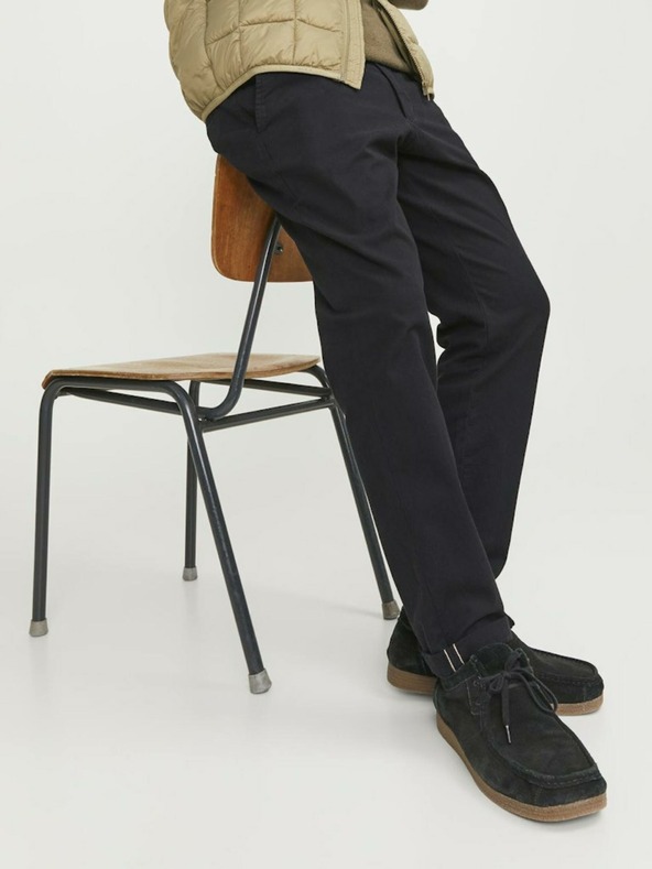 Jack & Jones Černé pánské chino kalhoty Jack & Jones Marco
