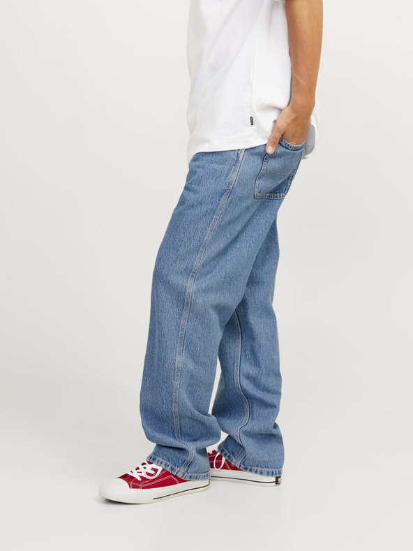 Jack & Jones Modré pánské wide fit džíny Jack & Jones Glenn