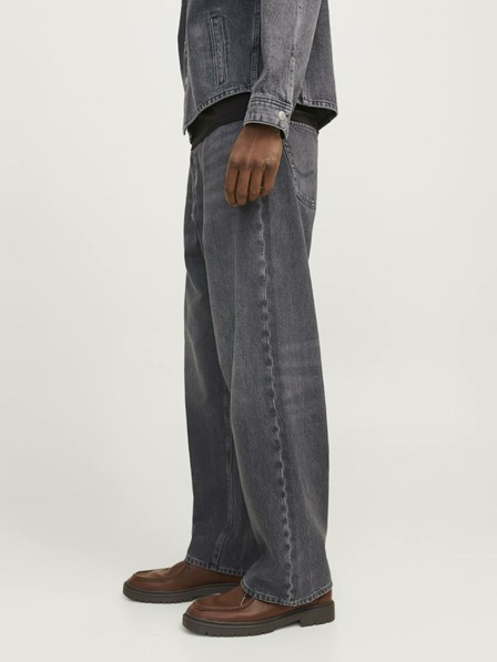 Jack & Jones Tmavě šedé pánské straight fit džíny Jack & Jones Iron