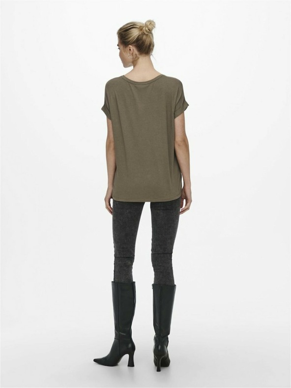 ONLY Hnědé dámské tričko ONLY Moster