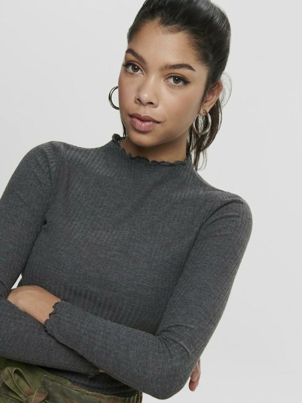 ONLY Tmavě šedé dámské tričko ONLY Emma