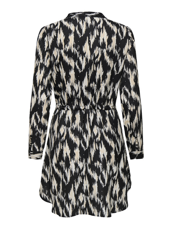 ONLY Béžovo-černé dámské vzorované šaty ONLY Cory