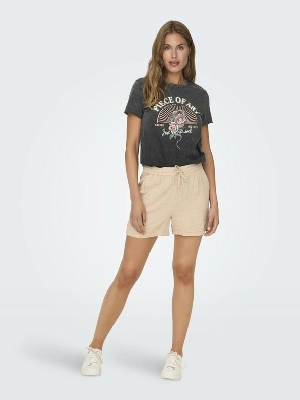 ONLY Černé dámské tričko ONLY Lucy