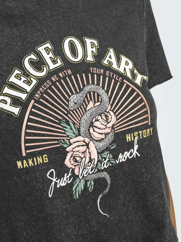 ONLY Černé dámské tričko ONLY Lucy